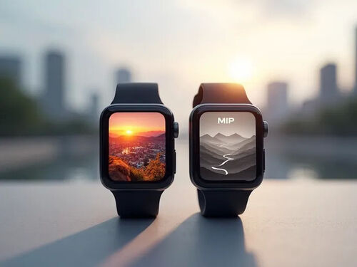 Laatste bedrijf blog Over AMOLED vs MIP: Vergelijking van Smartwatch-schermtechnologieën