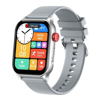 Goede prijs. Rainbuvvy KR86 Rectangular Shape Smart Watch Zilveren Mode Stijl Gezondheid Monitoring online