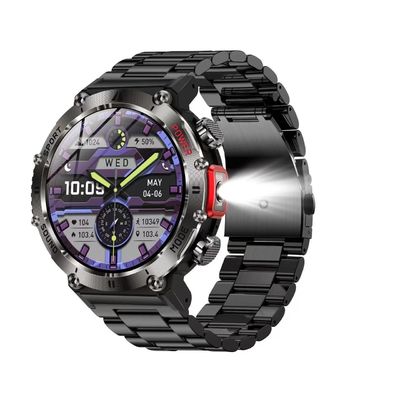 Goede prijs. Ronde scherm draadloos oplader Smart Watch NFC lokale muziek TWS 7013A6S CPU 400mAh online