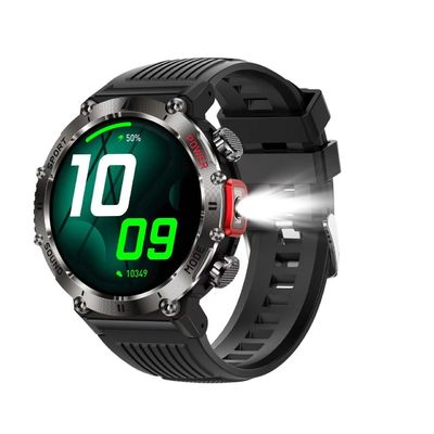 Goede prijs. 1.43 inch ronde vorm slim horloge draadloos oplader waterdicht hartslag horloge online