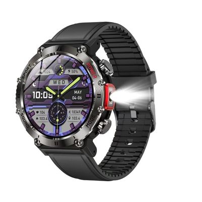 Goede prijs. AMOLED Ronde touchscreen Smart Watch met NFC lokale muziek TWS 400mAh batterij online