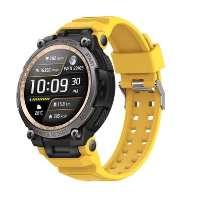 Goede prijs. Geel Bluetooth bellen Smart Watch Compass Slaap volgen Hartslag monitoren online