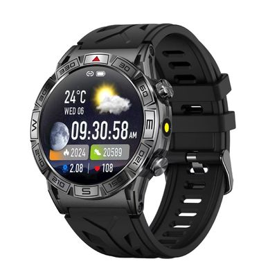 Goede prijs. 1.43 inch GPS zaklamp Smart Watch Gezondheid Bewaking 107 Sport Modes Android IOS Sport online