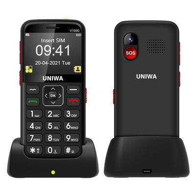 Goede prijs. UNIWA V1000 Mobiele telefoon voor ouderen met 2,31''' Display 64MB RAM 0.3MP Camera SOS Functie online