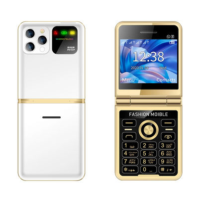 Vier SIM Dial Bluetooth LED zaklamp Super Thin Feature Phone P20 Opvouwbaar 2.4'' HD Scherm