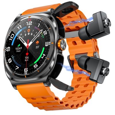 TWS Headset 2 In 1 NFC 1.53 inch AMOLED Fitness Tracker Gezondheid Smartwatch GT98 Ultra