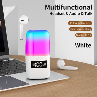 Goede prijs. Nieuwe 2in1 TWS oortelefoon Bluetooth-luidspreker Kleur Atmosfeer LED-licht Display Scherm Muziek online