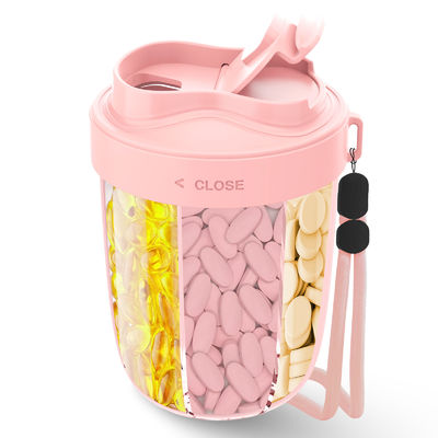 Goede prijs. Polyethyleen draagbare pillenorganisator perfect voor voedselcontact verkrijgbaar in zwart beige en roze online