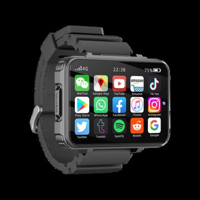 2,4 inch Grote Amoled Smartwatch met Dubbele Camera GPS WIFI Simkaart Sleuf Spel Spelen