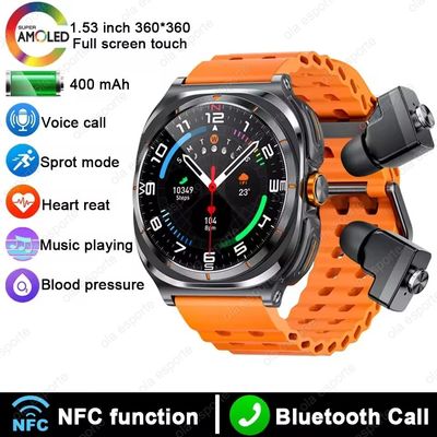 Goede prijs. GT98 Hoofdtelefoon Smartwatch, 1,53 inch, Ondersteuning Bluetooth-bellen / NFC / Hartslag online