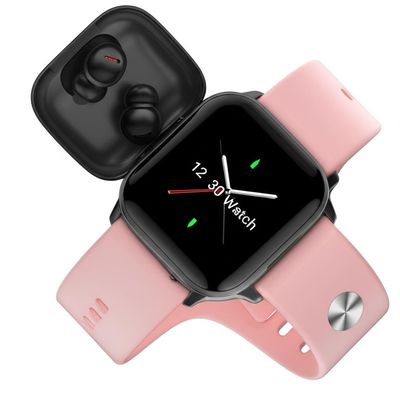 Heart Rate Sensors Supported 2 In 1 Smart Watch with Bluetooth Headset
