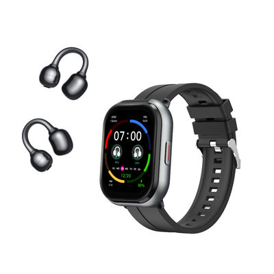 Goede prijs. D12 Smart Watch TWS 2 in 1 Draadloos Bluetooth Call Headset Muziek Afspelen Sport Fitness Tracker online