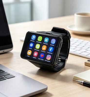 4G smartwatch S999 plus groot volledig touchscreen dubbele camera 64GB of 128GB
