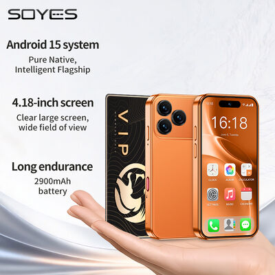 Goede prijs. XS19 MAX LTE 4G Mini 4.18'' Android 15.0 4+64GB Dual SIM 2900mAh Face Unlock Small Mobile Phone online